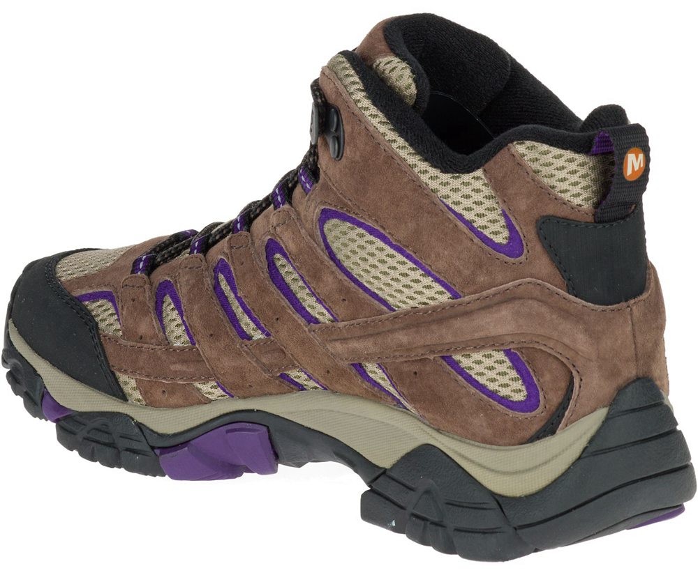 Kozaki Merrell Damskie Brązowe - Moab 2 Mid Ventilator - 917248-KZN